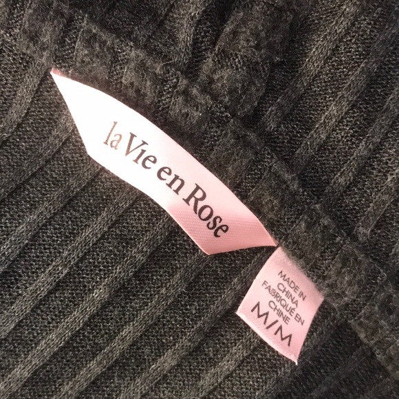 Dark Gray La vie en rose Ribbed Hooded Jumpsuit - Picture 3 of 3